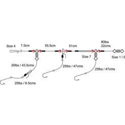 3 Hook Loop Rigs - Haak: 4