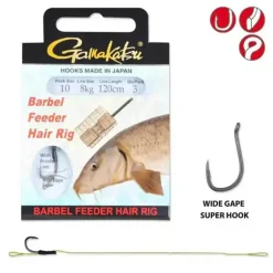 Feeder Barbel Hair Rig - Braided - Haak: 10 - 8 kg - 120 cm