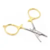 Forceps With Scissor 4" Straight Jaws