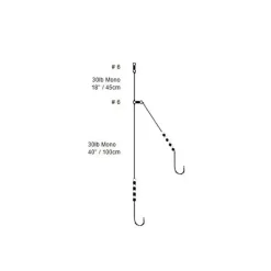 Plaice Trace Rig - Haak: 1/0