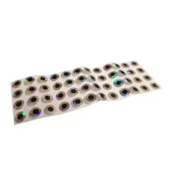 Stick On Eyes Black Silver Prismatic