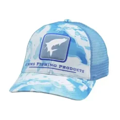 Tarpon Icon Trucker Hat - Cloud Camo Blue